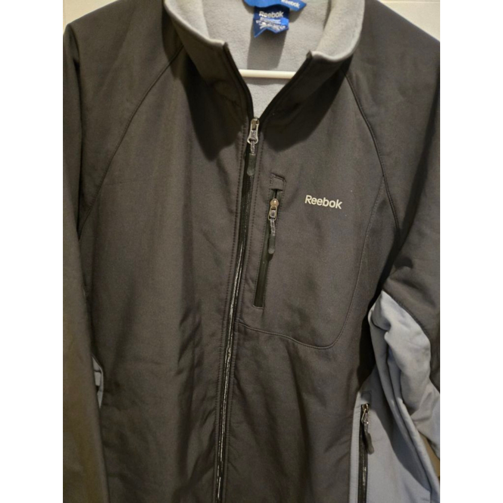 Men's Reebok Black Grey Performance Jacket XL - Picture 2 of 7